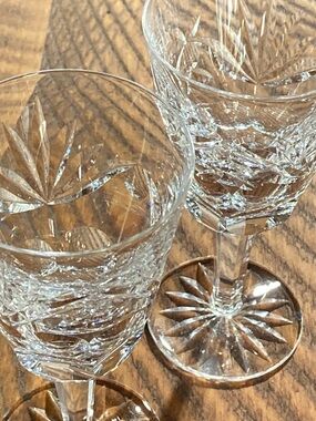 Waterford | Ashling Cut Crystal Claret Wine Glasses - Clear Leaded Glass Set/2